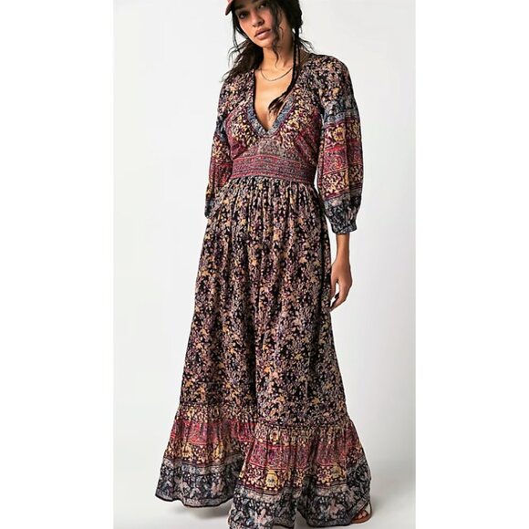 Free People Golden Hour Maxi Dress Size Medium - Picture 1 of 6